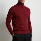Erwin | Men's Fine-Knit Turtleneck Jumper, Classic Autumn Jumper | Everlasting Boutique | Blue