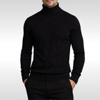 Erwin | Men's Fine-Knit Turtleneck Jumper, Classic Autumn Jumper | Everlasting Boutique | Black