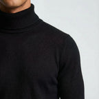 Erwin | Men's Fine-Knit Turtleneck Jumper, Classic Autumn Jumper | Everlasting Boutique | Black