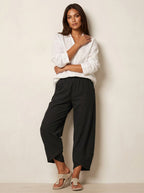 Esme | Women's Lightweight Linen Trousers, Breathable Summer Trousers | Everlasting Boutique | Rood
