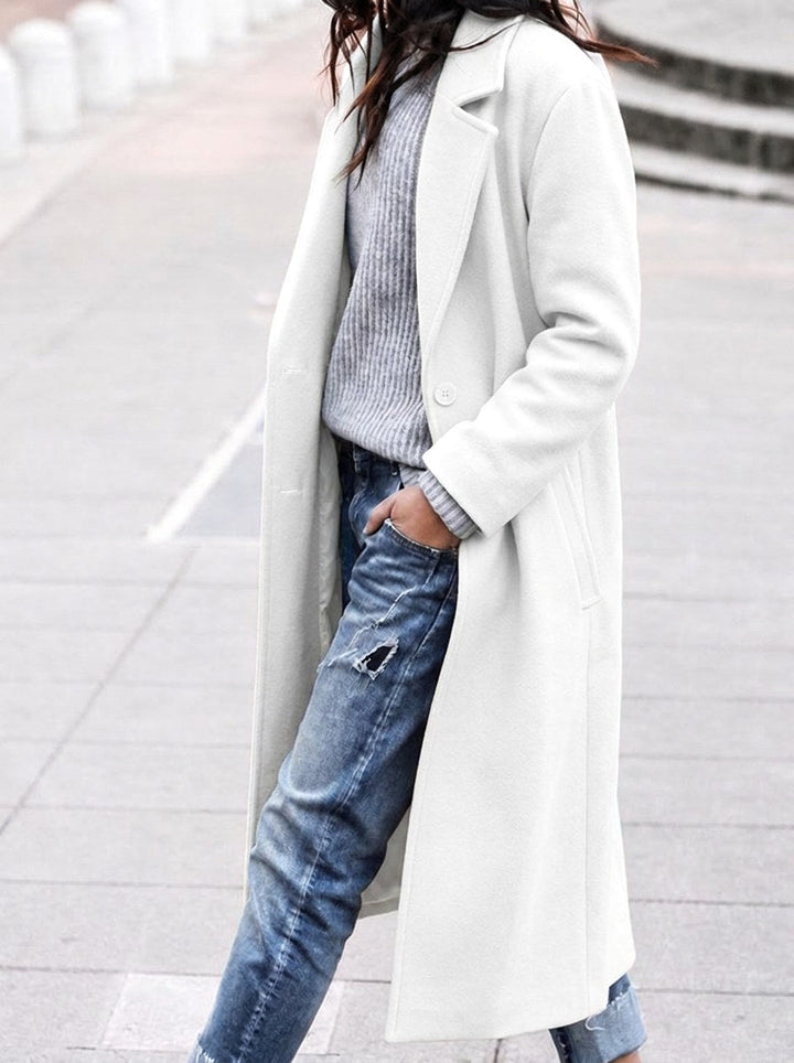 Esther | Women's Oversized Trench Coat with Wide Lapel, Long Relaxed Coat | Everlasting Boutique