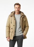 Ethan | Men's Insulated Jacket with Cold Protection, Windproof Autumn Jacket | Everlasting Boutique | Khaki