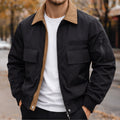 Evan | Men's City Bomber Jacket, Relaxed Fit Jacket | Everlasting Boutique | Black