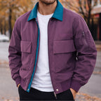 Evan | Men's City Bomber Jacket, Relaxed Fit Jacket | Everlasting Boutique | Gray