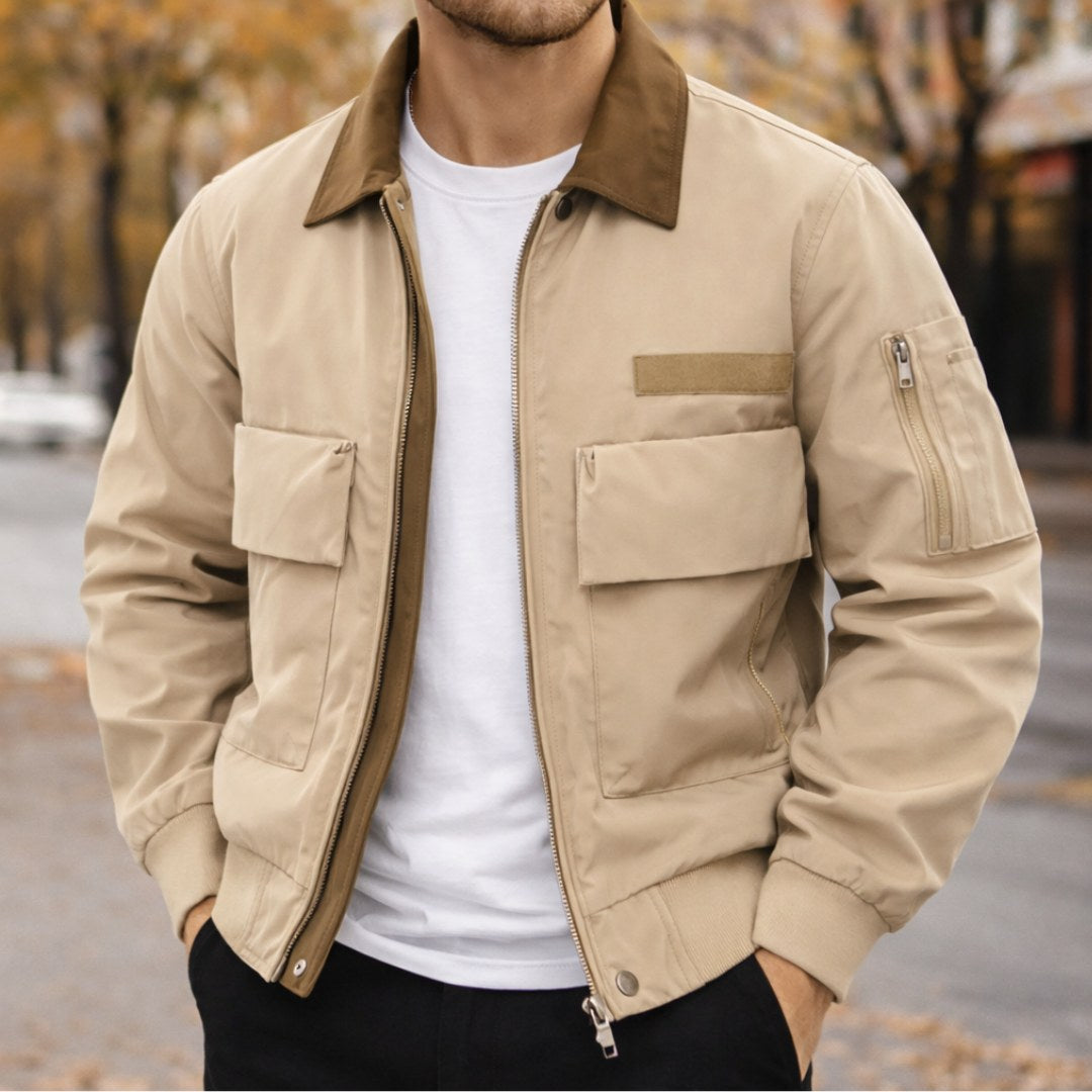 Evan | Men's City Bomber Jacket, Relaxed Fit Jacket | Everlasting Boutique | Purple