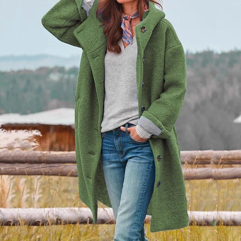 Fabienne | Women's Structured Wool-Blend Coat, Warm Winter Coat | Everlasting Boutique