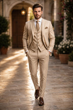 Phillip | Men's Three-Piece Suit with Vest and Lapels, Classic Suit | Everlasting Boutique