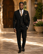 Phillip | Men's Three-Piece Suit with Vest and Lapels, Classic Suit | Everlasting Boutique