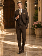 Phillip | Men's Three-Piece Suit with Vest and Lapels, Classic Suit | Everlasting Boutique