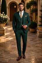 Phillip | Men's Three-Piece Suit with Vest and Lapels, Classic Suit | Everlasting Boutique