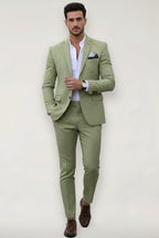 Finley | Men's Slim Fit Suit Set, Tailored Blazer Suit | Everlasting Boutique | Light Green