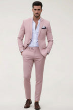 Finley | Men's Slim Fit Suit Set, Tailored Blazer Suit | Everlasting Boutique | Pink
