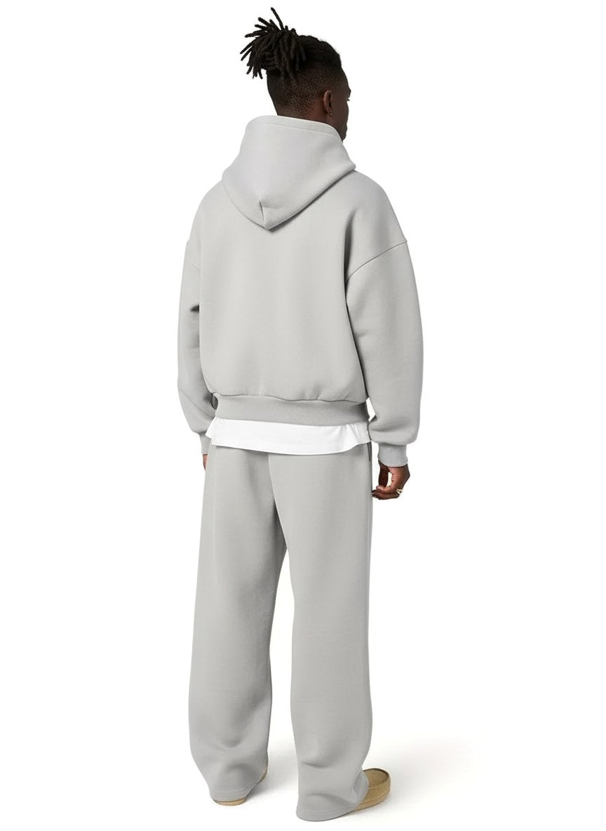 Florian | Men's Hooded Tracksuit with Straight Fit, Hoodie Set | Everlasting Boutique | Light Grey