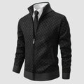 Frank | Men's Zip-Up Cardigan, Lightweight Cardigan Jacket | Everlasting Boutique | Black