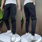 Frank | Men's Elasticated Cargo Trousers, Flexible Stretch Trousers | Everlasting Boutique