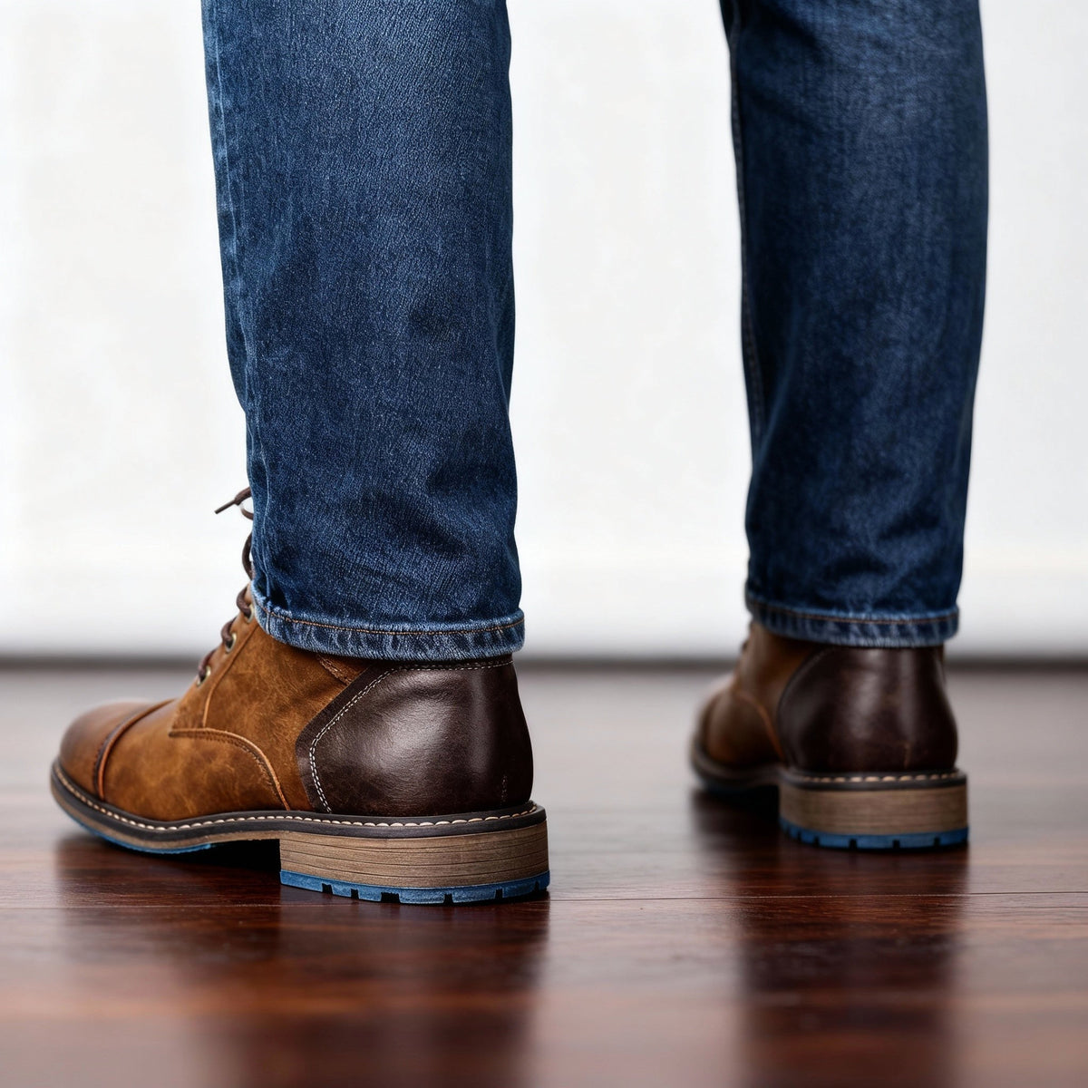 Franz | Men's Lace-Up Boots with Reinforced Toe Cap, Rugged Ankle Boots | Everlasting Boutique | Dark Brown