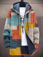 Franziska | Women's Knit Waistcoat with Artistic Design, Elegant Knit Cardigan | Everlasting Boutique | Multicolour Blue