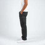Freddie | Men's Relaxed Fit Cargo Trousers, Side Pocket Streetwear Trousers | Everlasting Boutique | Black