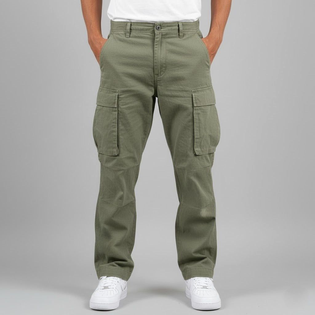 Freddie | Men's Relaxed Fit Cargo Trousers, Side Pocket Streetwear Trousers | Everlasting Boutique