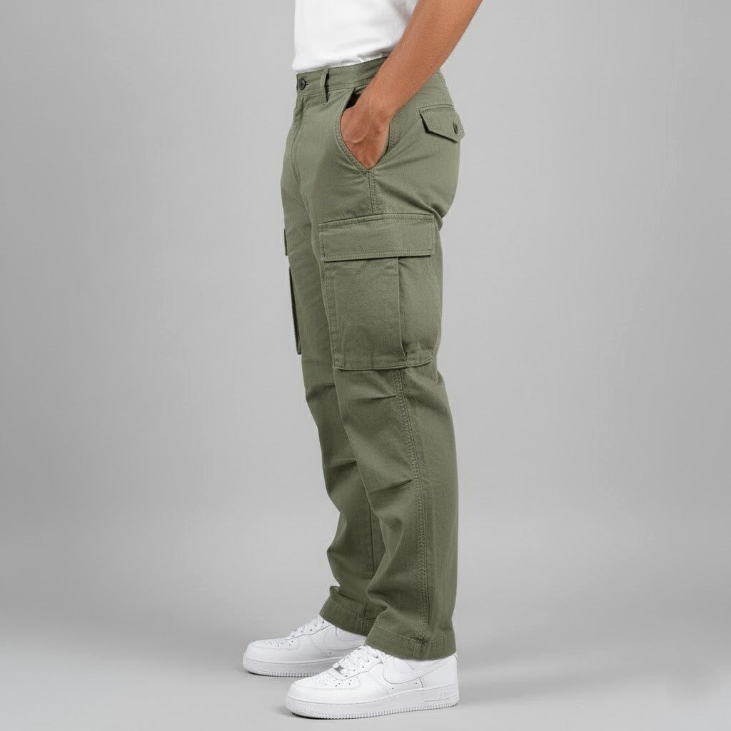 Freddie | Men's Relaxed Fit Cargo Trousers, Side Pocket Streetwear Trousers | Everlasting Boutique