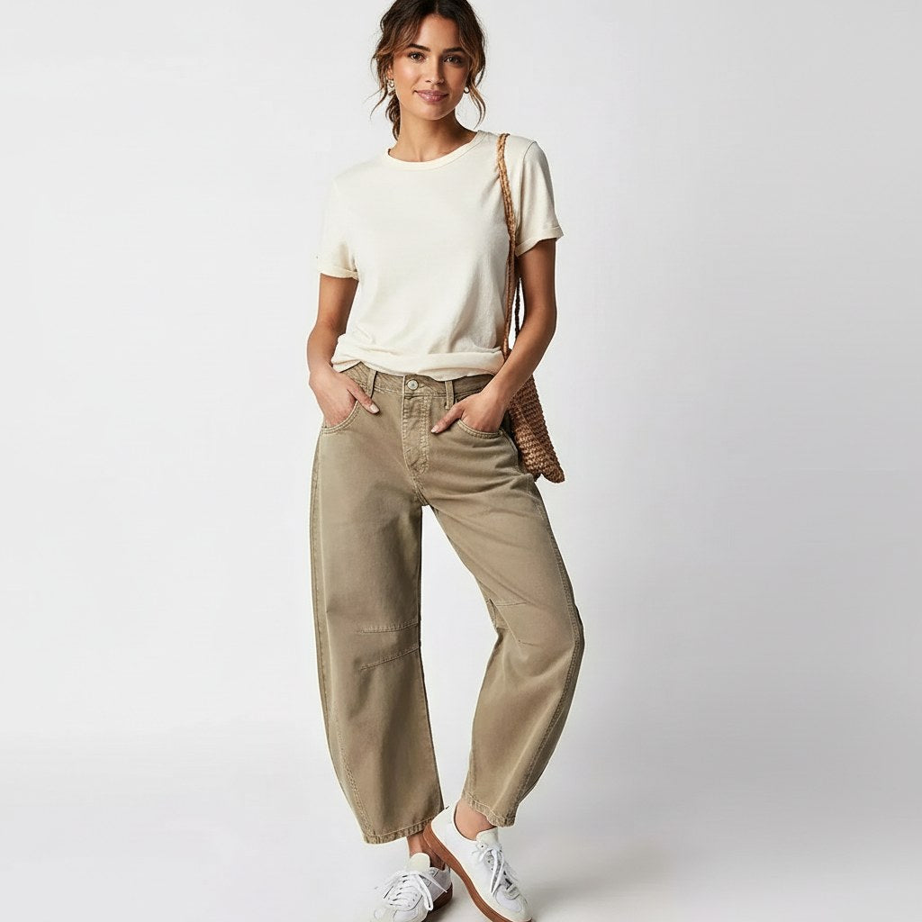 Freya | Women's Relaxed Barrel Jeans, High-Waist Denim Jeans | Everlasting Boutique