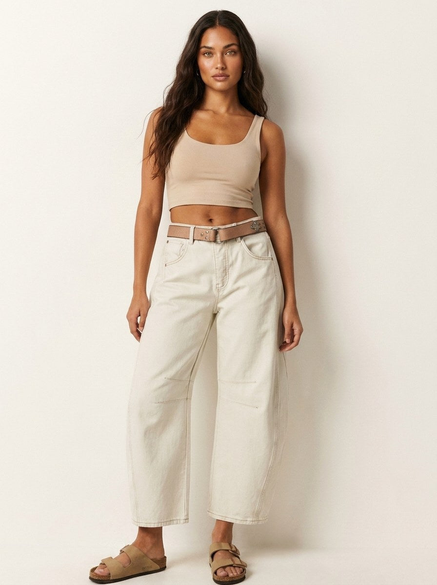 Freya | Women's Relaxed Barrel Jeans, High-Waist Denim Jeans | Everlasting Boutique