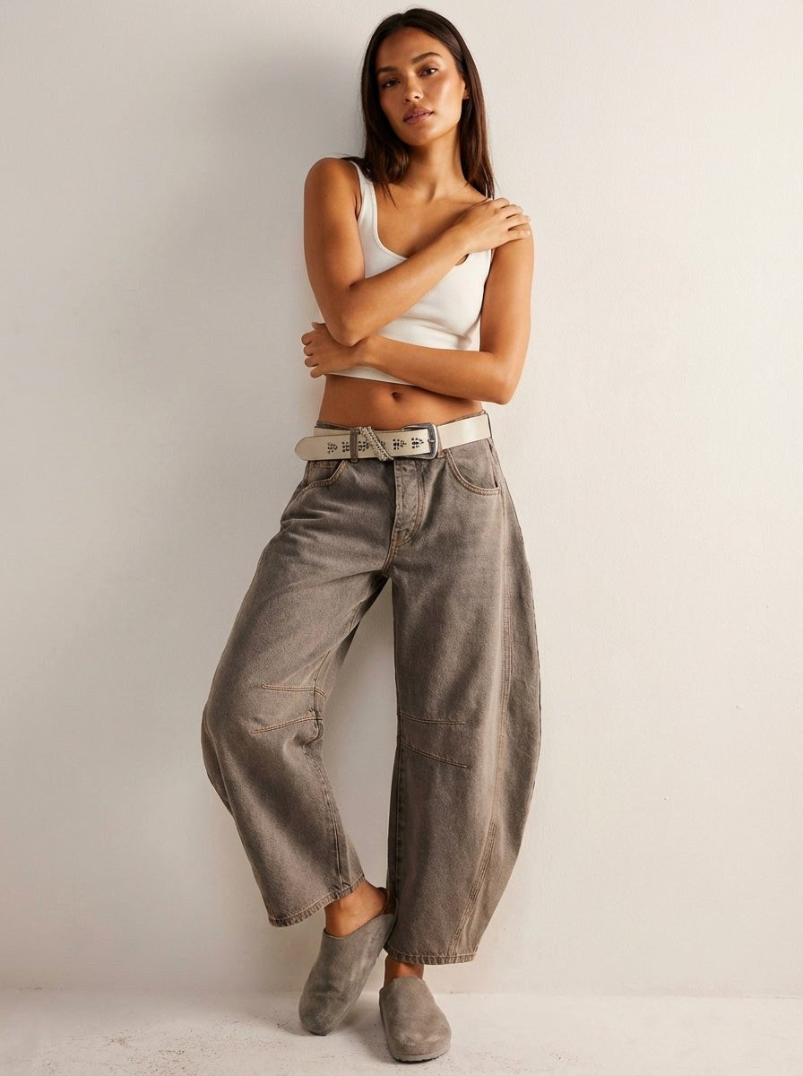Freya | Women's Relaxed Barrel Jeans, High-Waist Denim Jeans | Everlasting Boutique
