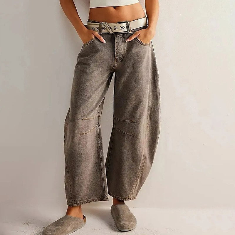 Freya | Women's Relaxed Barrel Jeans, High-Waist Denim Jeans | Everlasting Boutique