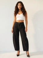 Freya | Women's Relaxed Barrel Jeans, High-Waist Denim Jeans | Everlasting Boutique | Wit