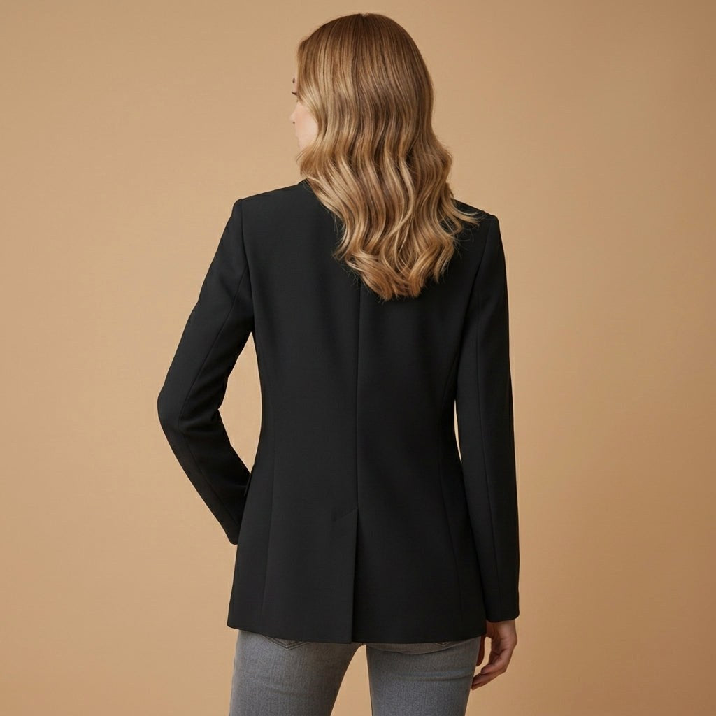 Gabrielle | Women's Tailored Cotton Blend Blazer, Notched Lapel Smart Jacket | Everlasting Boutique