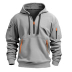 Gareth | Men's Zip-Pocket Casual Hoodie, Relaxed Hooded Jumper | Everlasting Boutique