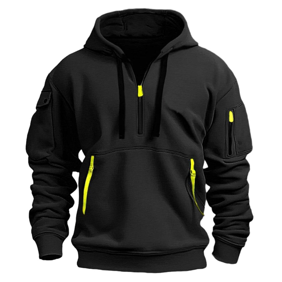 Gareth | Men's Zip-Pocket Casual Hoodie, Relaxed Hooded Jumper | Everlasting Boutique