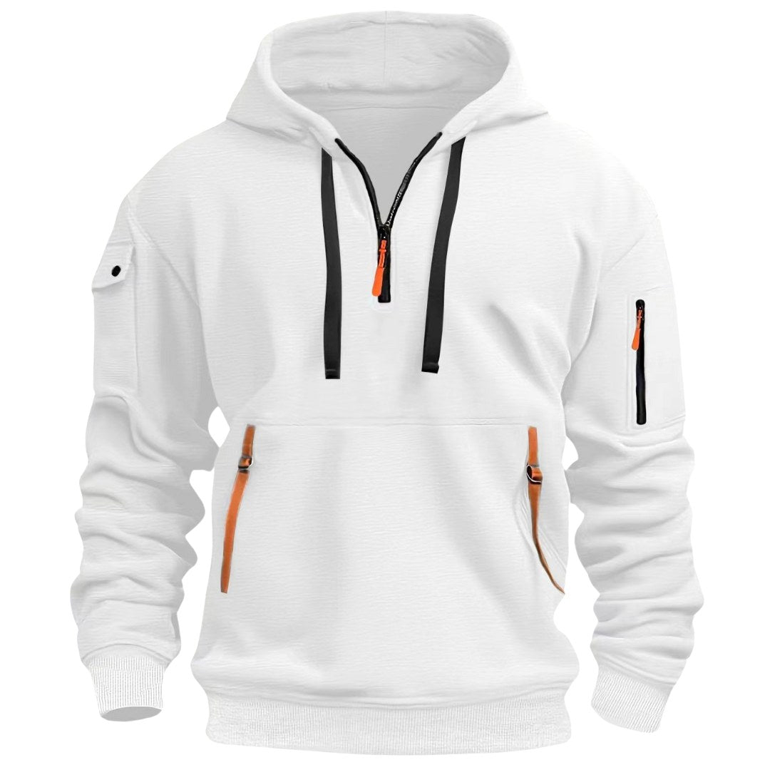 Gareth | Men's Zip-Pocket Casual Hoodie, Relaxed Hooded Jumper | Everlasting Boutique