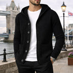 Gavin | Men's Knit Cardigan, Soft Everyday Cardigan | Everlasting Boutique | Black