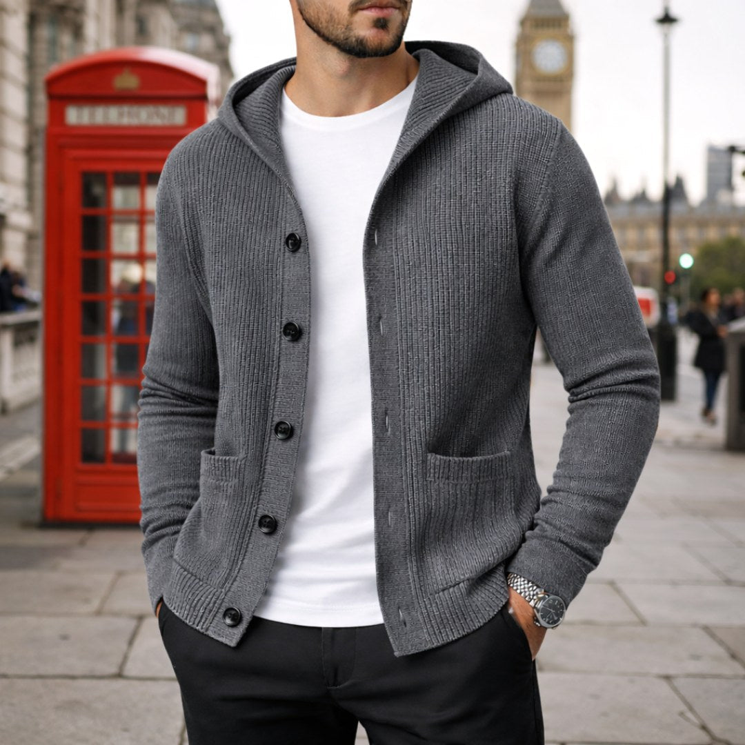 Gavin | Men's Knit Cardigan, Soft Everyday Cardigan | Everlasting Boutique | Gray