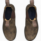 George | Men's Chelsea Leather Slip-On Ankle Boots, Classic Slip-On Boots | Everlasting Boutique | Grey