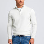 George | Men's Textured Merino Wool V-Neck Jumper, Structured Knit Jumper | Everlasting Boutique