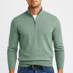 George | Men's Textured Merino Wool V-Neck Jumper, Structured Knit Jumper | Everlasting Boutique