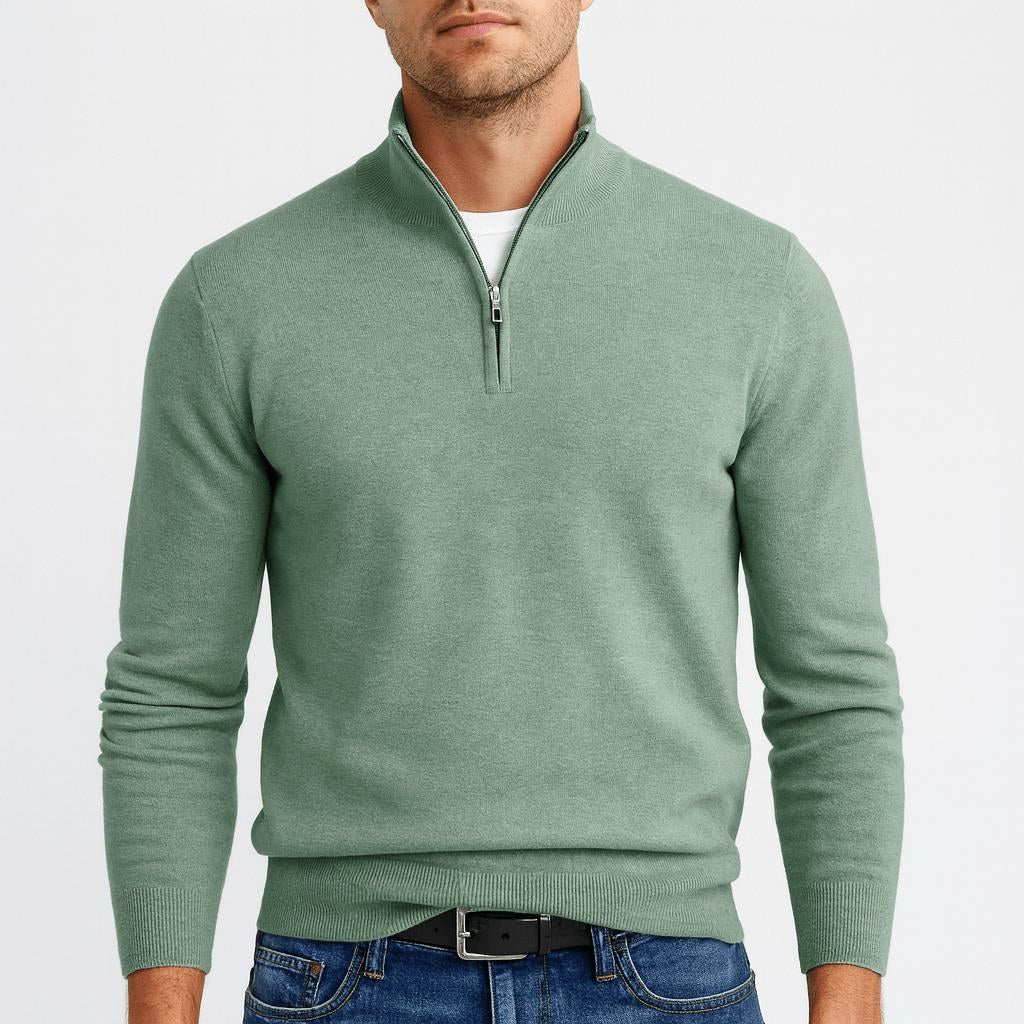 George | Men's Textured Merino Wool V-Neck Jumper, Structured Knit Jumper | Everlasting Boutique