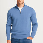 George | Men's Textured Merino Wool V-Neck Jumper, Structured Knit Jumper | Everlasting Boutique