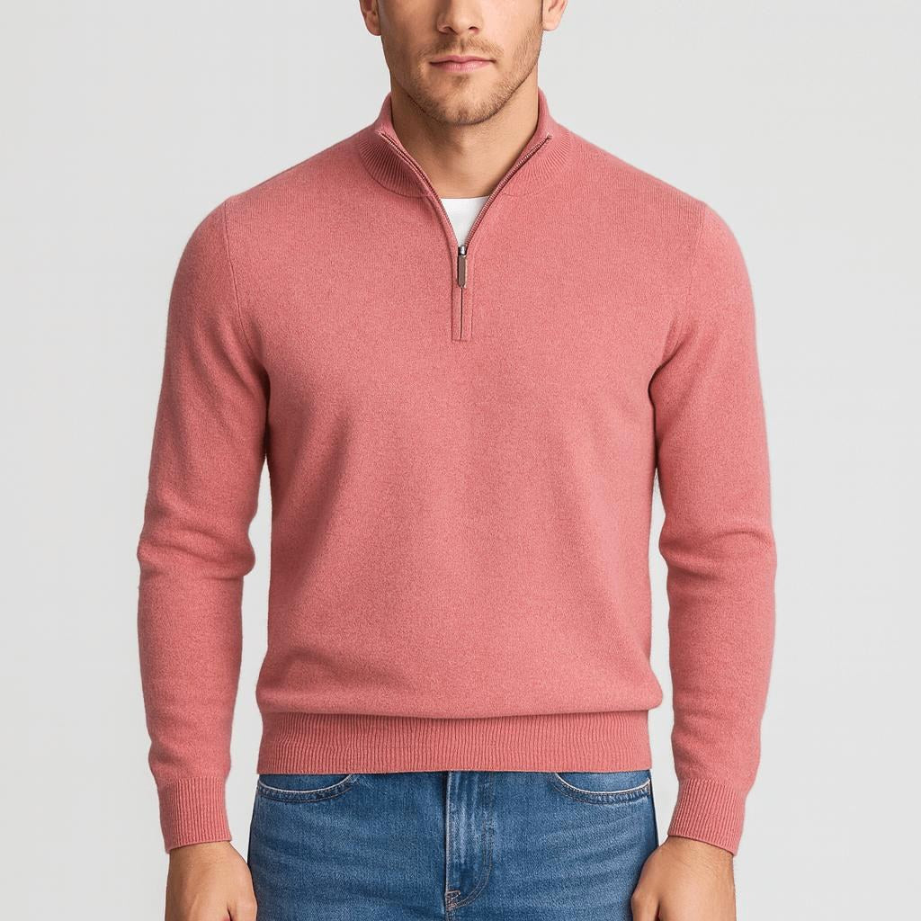 George | Men's Textured Merino Wool V-Neck Jumper, Structured Knit Jumper | Everlasting Boutique
