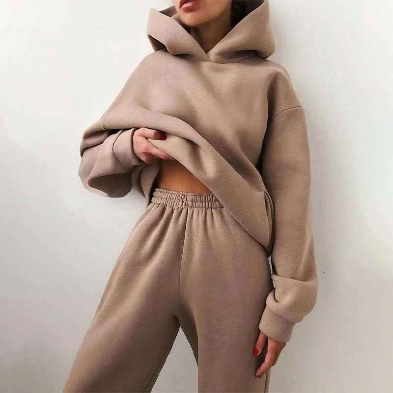 Georgia | Women's Oversized Hooded Loungewear Set, Wide-Leg Two-Piece Set | Everlasting Boutique