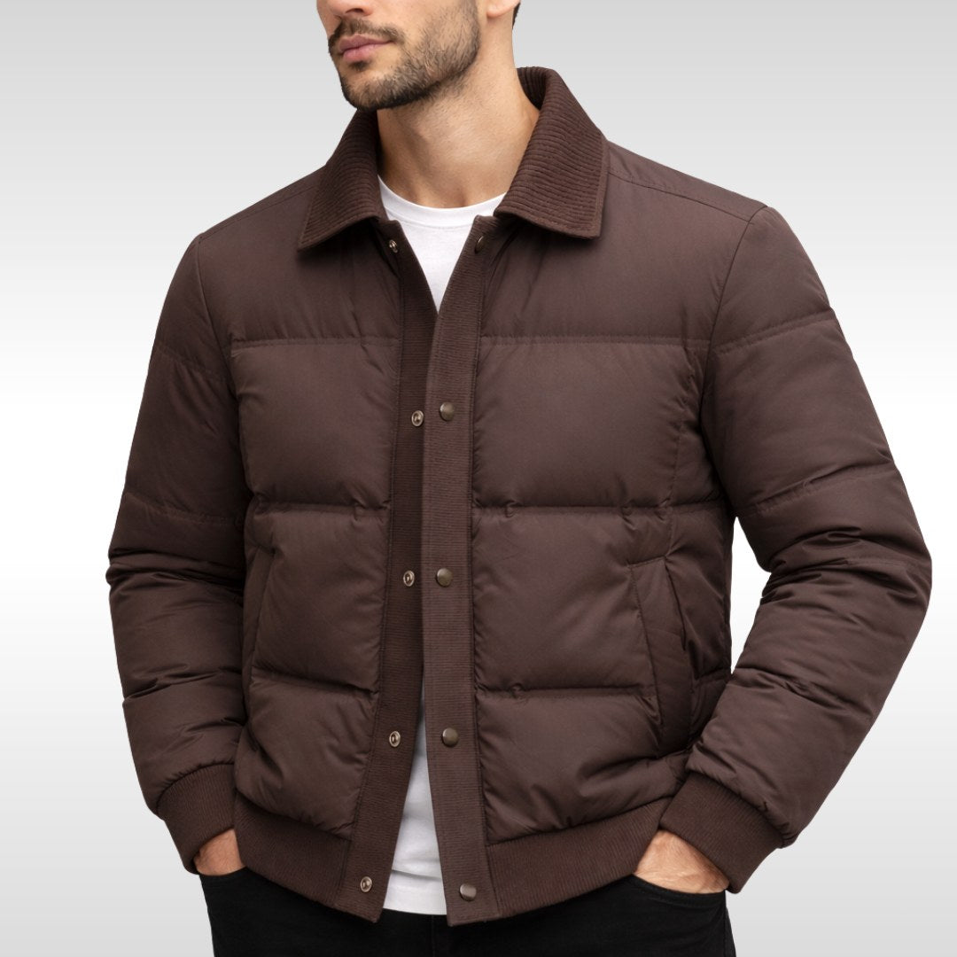 Gerd | Men's Quilted Jacket with Modern Design, City Jacket for Every Day | Everlasting Boutique | Black