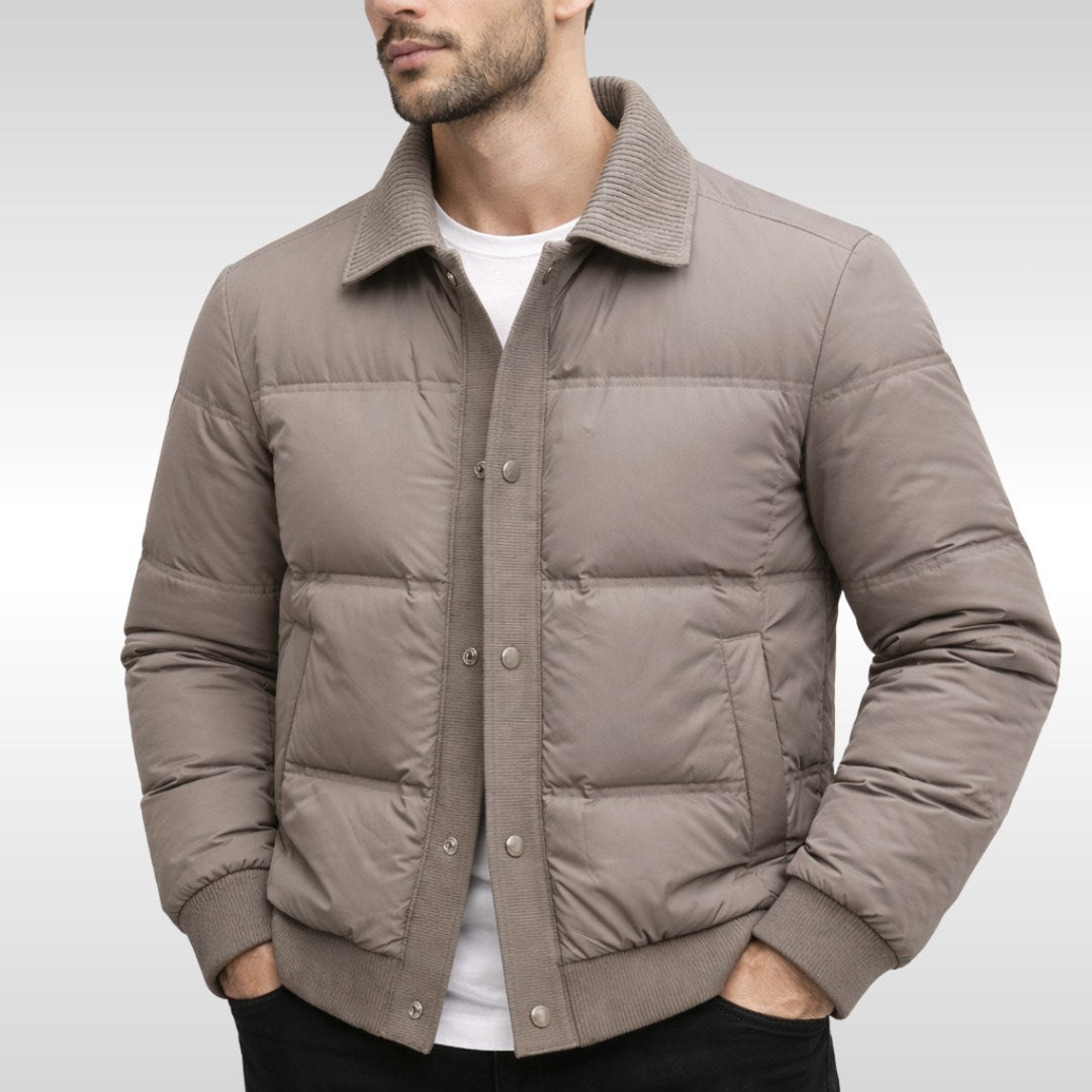 Gerd | Men's Quilted Jacket with Modern Design, City Jacket for Every Day | Everlasting Boutique | Black