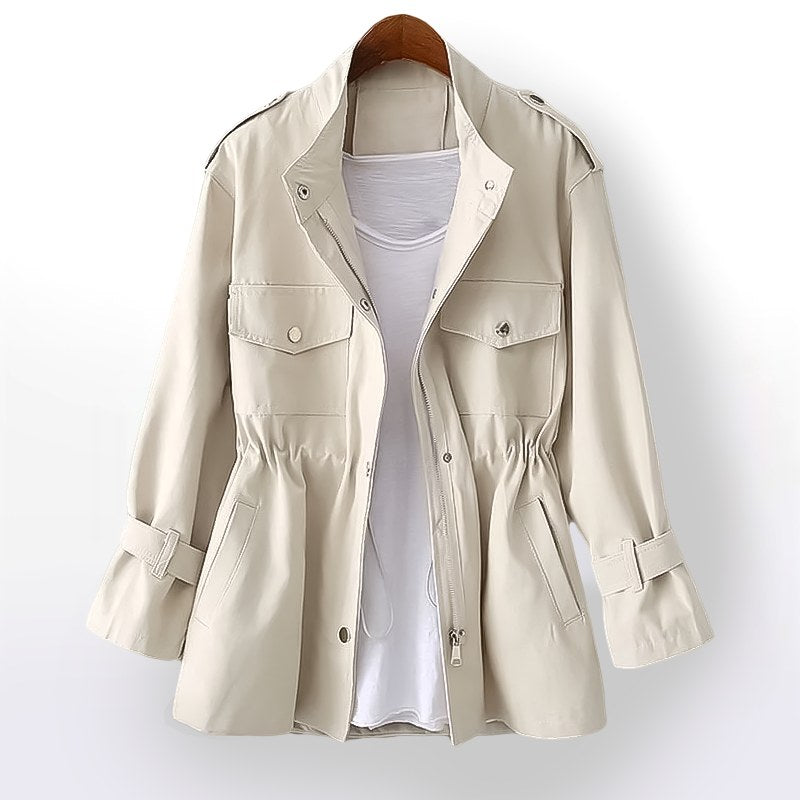 Gillian | Women's Durable Rain Coat, Practical Autumn Coat | Everlasting Boutique | White