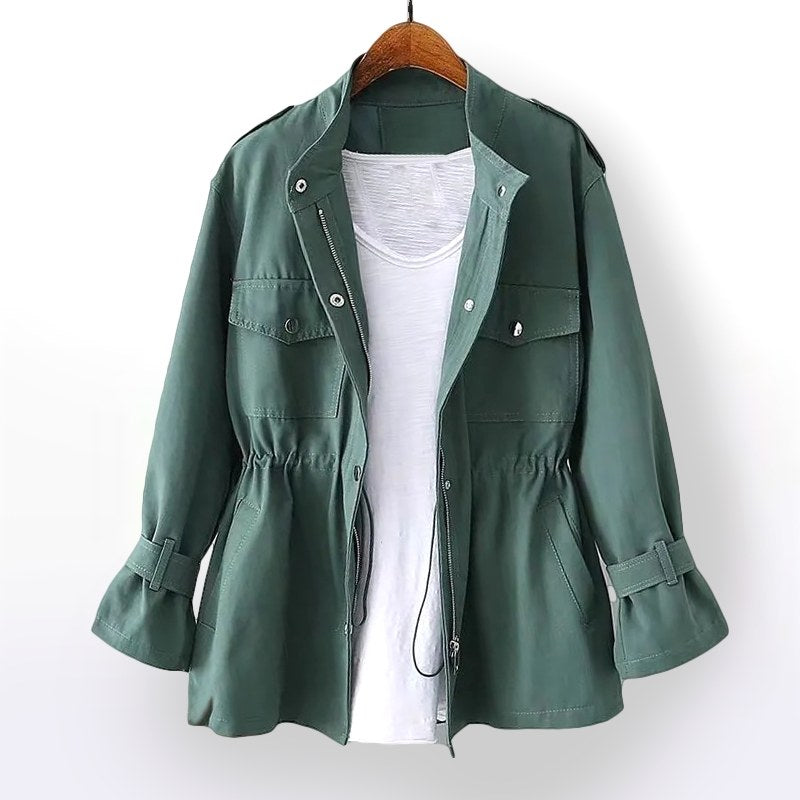 Gillian | Women's Durable Rain Coat, Practical Autumn Coat | Everlasting Boutique | Green