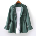 Gillian | Women's Durable Rain Coat, Practical Autumn Coat | Everlasting Boutique | Green