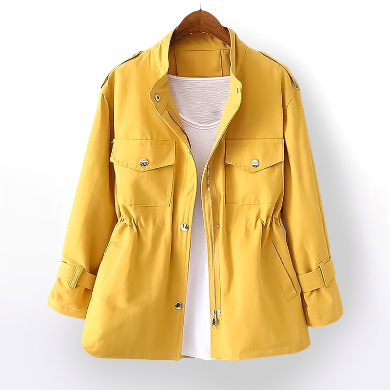 Gillian | Women's Durable Rain Coat, Practical Autumn Coat | Everlasting Boutique | Yellow
