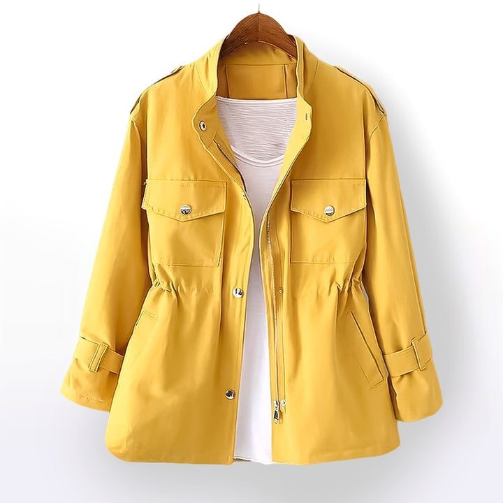 Gillian | Women's Durable Rain Coat, Practical Autumn Coat | Everlasting Boutique | Yellow