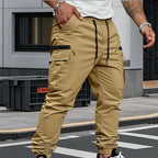 Gregor | Men's Cargo Joggers with Stretch, Modern Casual Trousers | Everlasting Boutique | Green